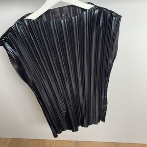 Satin pleated top